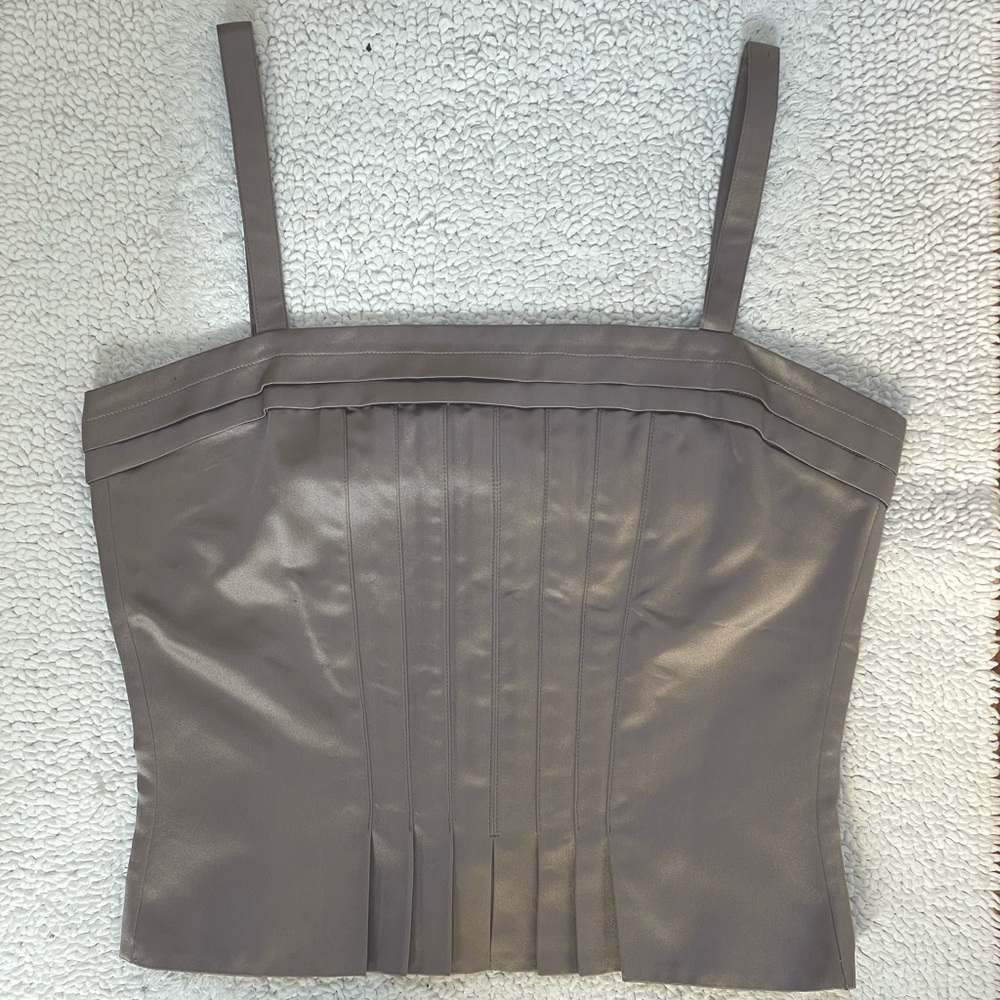 Douglas Hannant grey/silver satin corset top size 4 Halloween